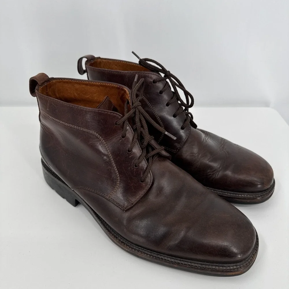 Cole Haan Mens‎ Chucka Leather Boots Size 11M Quality Leather Brazil